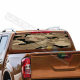 Camo Hunting Designs Window See Thru Stickers Perforated for Nissan Navara NP300