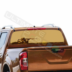 Camo Hunting Designs Window See Thru Stickers Perforated for Nissan Navara NP300