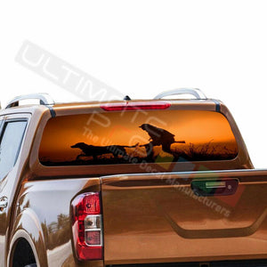 Camo Hunting Designs Window See Thru Stickers Perforated for Nissan Navara NP300