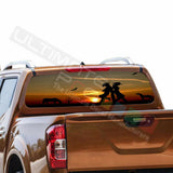 Camo Hunting Designs Window See Thru Stickers Perforated for Nissan Navara NP300