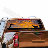 Camo Hunting Designs Window See Thru Stickers Perforated for Nissan Navara NP300