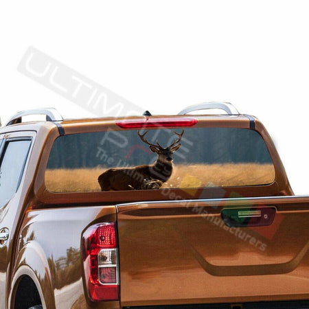 Camo Hunting Designs Window See Thru Stickers Perforated for Nissan Navara NP300