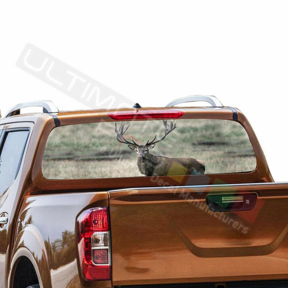 Camo Hunting Designs Window See Thru Stickers Perforated for Nissan Navara NP300