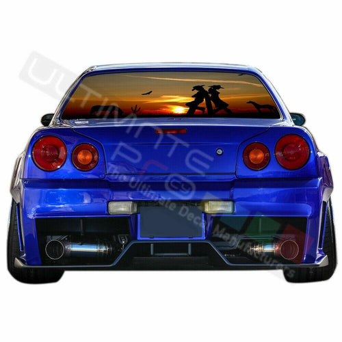 Camo Hunting Designs Window See Thru Stickers Perforated for Nissan Skyline 2019