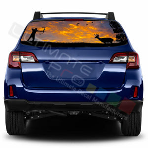 Camo Hunting Designs Window See Thru Stickers Perforated for Subaru Outback 2018