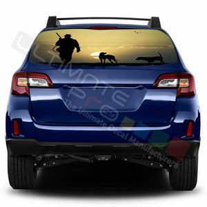 Camo Hunting Designs Window See Thru Stickers Perforated for Subaru Outback 2018