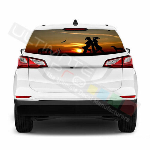 Camo Hunting Rear Window See Thru Stickers Perforated for Chevrolet Equinox