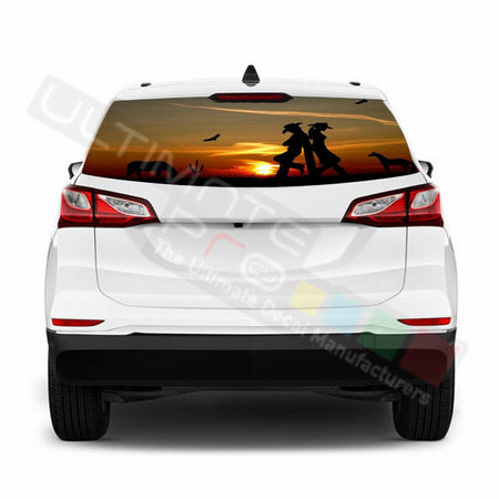 Camo Hunting Rear Window See Thru Stickers Perforated for Chevrolet Equinox