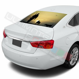 Camo Hunting Rear Window See Thru Stickers Perforated for Chevrolet Impala 2020