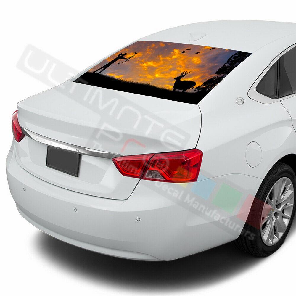 Camo Hunting Rear Window See Thru Stickers Perforated for Chevrolet Im ...