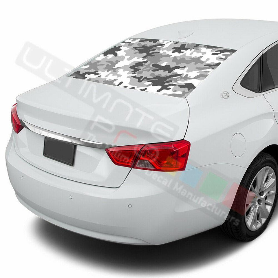 Camo Hunting Rear Window See Thru Stickers Perforated for Chevrolet Impala 2020