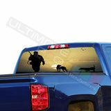 Camo Hunting Rear Window See Thru Stickers Perforated for Chevrolet Silverado