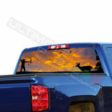 Camo Hunting Rear Window See Thru Stickers Perforated for Chevrolet Silverado