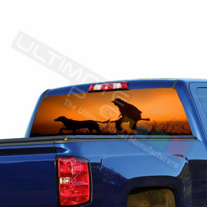 Camo Hunting Rear Window See Thru Stickers Perforated for Chevrolet Silverado