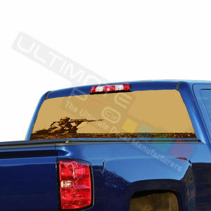 Camo Hunting Rear Window See Thru Stickers Perforated for Chevrolet Silverado