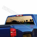 Camo Hunting Rear Window See Thru Stickers Perforated for Chevrolet Silverado