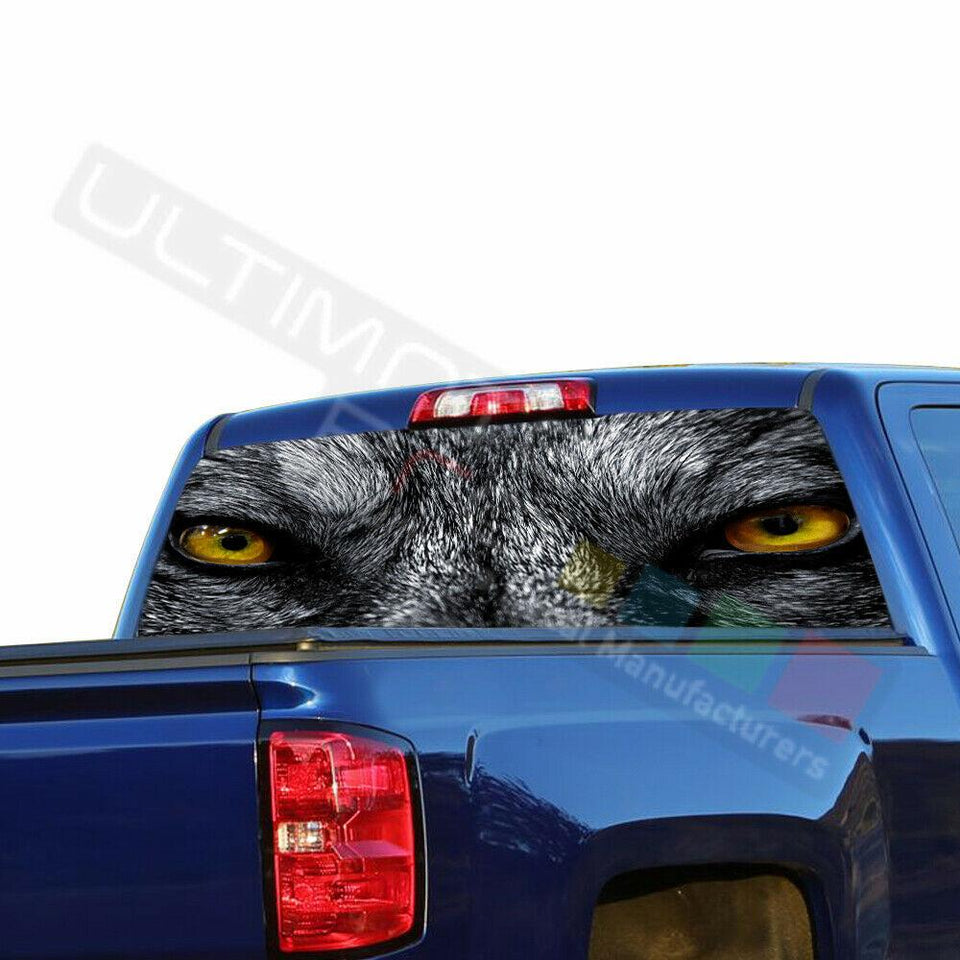 Camo Hunting Rear Window See Thru Stickers Perforated for Chevrolet Silverado