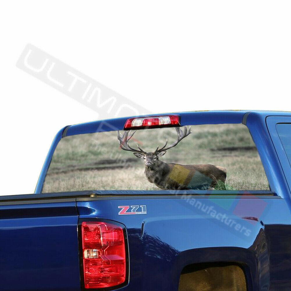 Camo Hunting Rear Window See Thru Stickers Perforated for Chevrolet Silverado