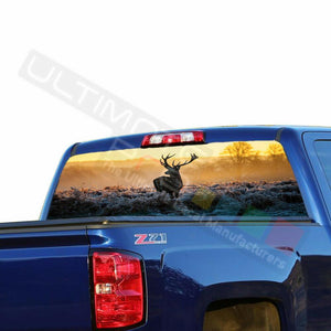 Camo Hunting Rear Window See Thru Stickers Perforated for Chevrolet Silverado