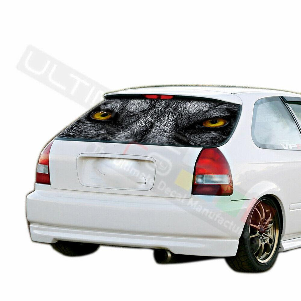 Camo Hunting Rear Window See Thru Stickers Perforated for Honda Civic 1996