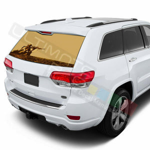 Camo Hunting Rear Window See Thru Stickers Perforated for Jeep Grand Cherokee