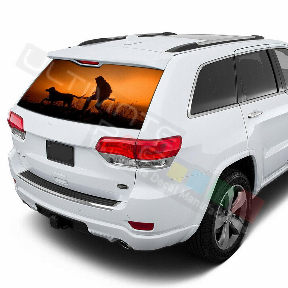 Camo Hunting Rear Window See Thru Stickers Perforated for Jeep Grand Cherokee