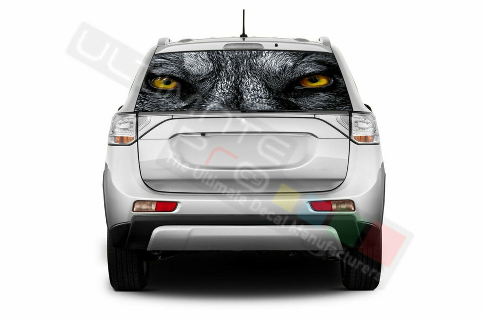 Camo Hunting Rear Window See Thru Stickers Perforated for Mitsubishi Outlander