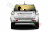 Camo Hunting Rear Window See Thru Stickers Perforated for Mitsubishi Outlander