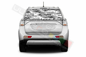 Camo Hunting Rear Window See Thru Stickers Perforated for Mitsubishi Outlander