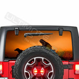 Camo Hunting See Thru Stickers Perforated for Jeep Wrangler 2 doors rear window