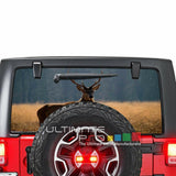 Camo Hunting See Thru Stickers Perforated for Jeep Wrangler 2 doors rear window