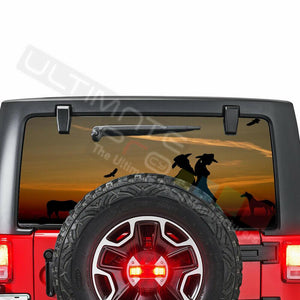 Camo Hunting See Thru Stickers Perforated for Jeep Wrangler 2 doors rear window