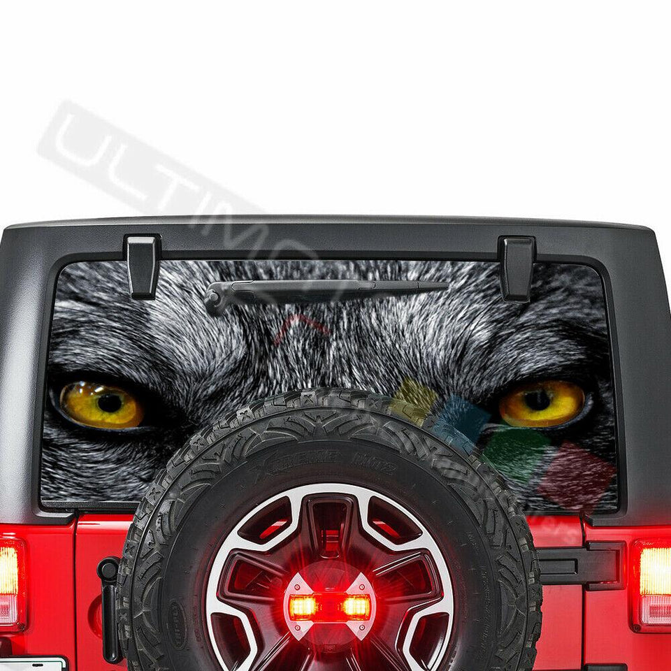 Camo Hunting See Thru Stickers Perforated for Jeep Wrangler 2 doors rear window