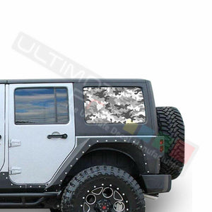 Camo Hunting See Thru Stickers Perforated for Jeep Wrangler 4 doors side window