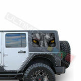 Camo Hunting See Thru Stickers Perforated for Jeep Wrangler 4 doors side window