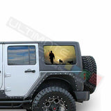 Camo Hunting See Thru Stickers Perforated for Jeep Wrangler 4 doors side window