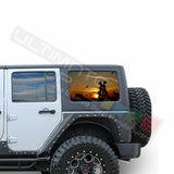 Camo Hunting See Thru Stickers Perforated for Jeep Wrangler 4 doors side window