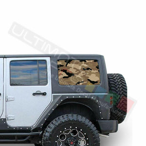 Camo Hunting See Thru Stickers Perforated for Jeep Wrangler 4 doors side window