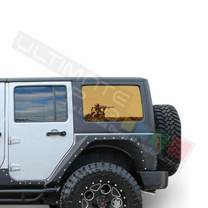 Camo Hunting See Thru Stickers Perforated for Jeep Wrangler 4 doors side window