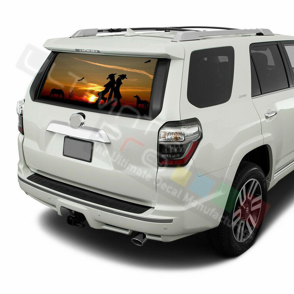 Camo Hunting Window See Thru Stickers Perforated for Toyota 4Runner 2017 2018