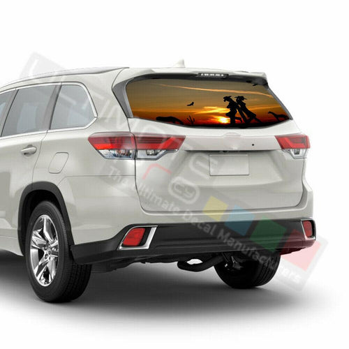 Camo Hunting Window See Thru Stickers Perforated for Toyota Highlander 2016 2017
