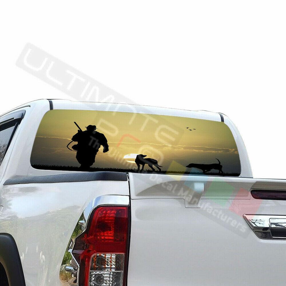 Camo Hunting Window See Thru Stickers Perforated for Toyota Hilux 2016 2017 2018