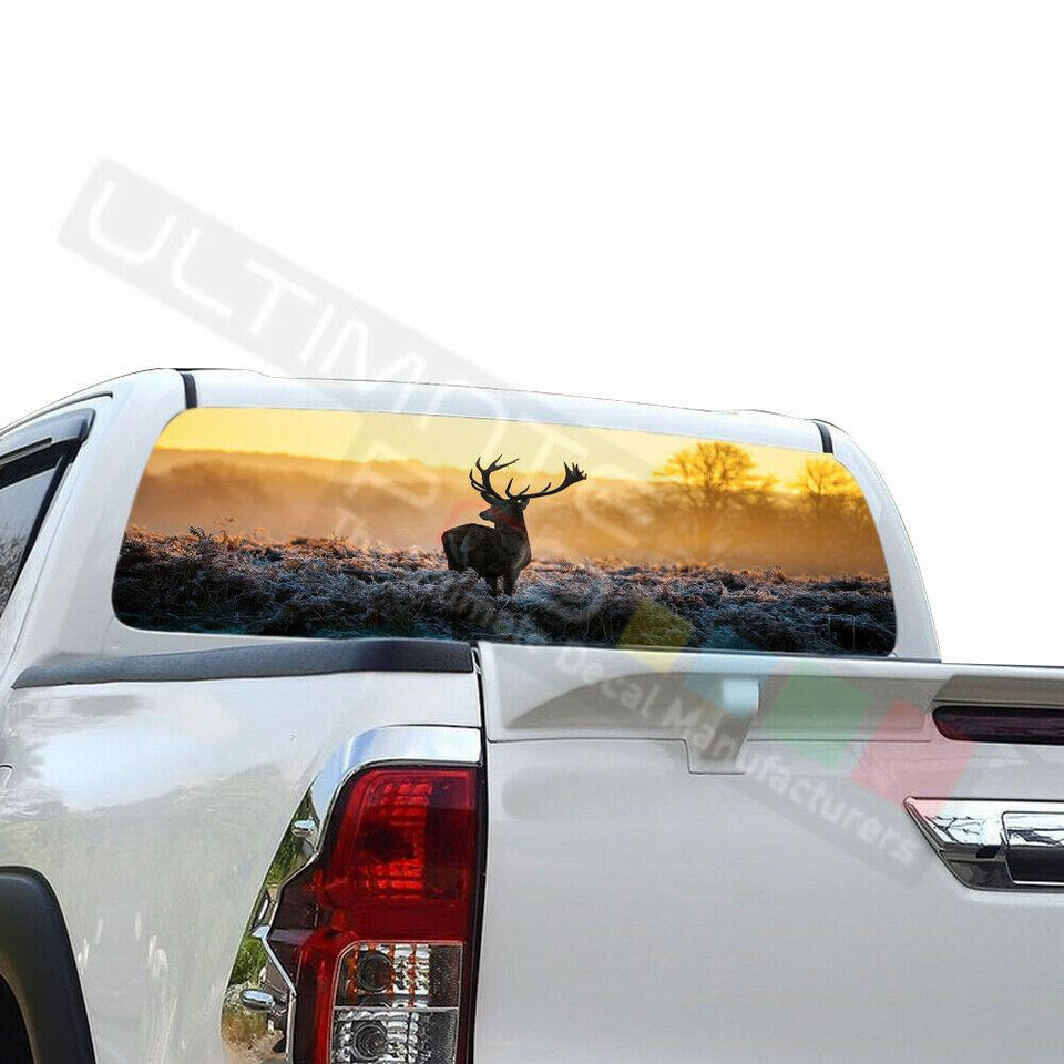 Camo Hunting Window See Thru Stickers Perforated for Toyota Hilux 2016 2017 2018