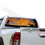 Camo Hunting Window See Thru Stickers Perforated for Toyota Hilux 2016 2017 2018