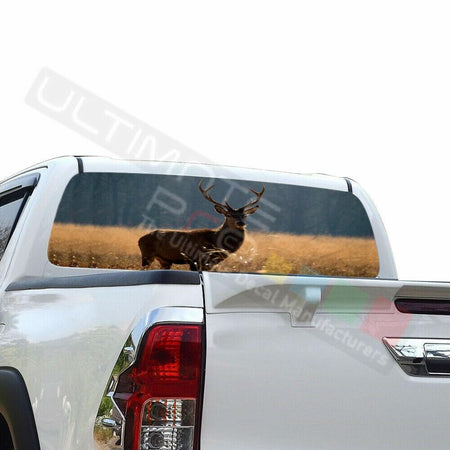 Camo Hunting Window See Thru Stickers Perforated for Toyota Hilux 2016 2017 2018