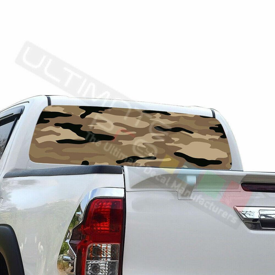 Camo Hunting Window See Thru Stickers Perforated for Toyota Hilux 2016 2017 2018