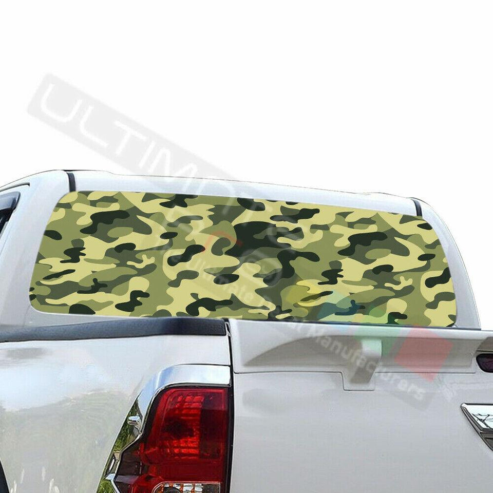 Camo Hunting Window See Thru Stickers Perforated for Toyota Hilux 2016 2017 2018