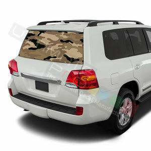 Camo Hunting Window See Thru Stickers Perforated for Toyota Land Cruiser Old