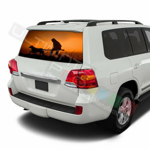 Camo Hunting Window See Thru Stickers Perforated for Toyota Land Cruiser Old