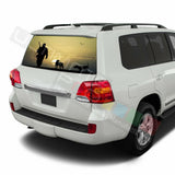 Camo Hunting Window See Thru Stickers Perforated for Toyota Land Cruiser Old